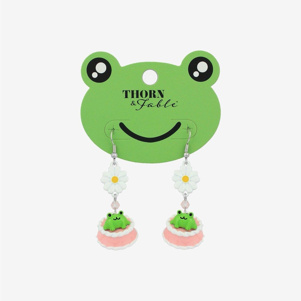 Frog Cake dangle earrings